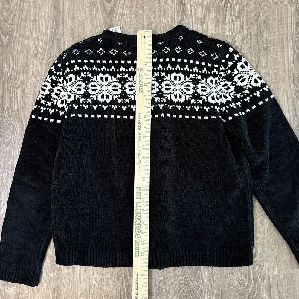 VTG Alfred Dunner Cardigan Sweater Ice Skaters Winter Christmas Fair Isle M Pet - Picture 5 of 8